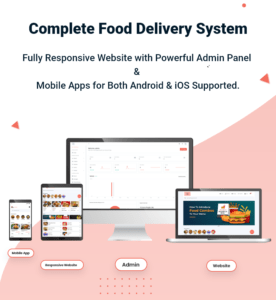 Complete online food delivery app system 