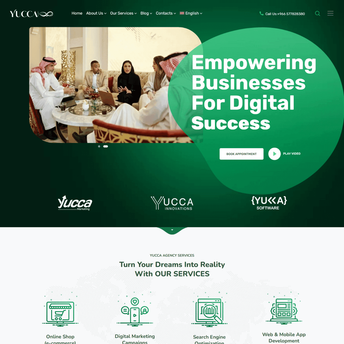 Yucca Agency website home page