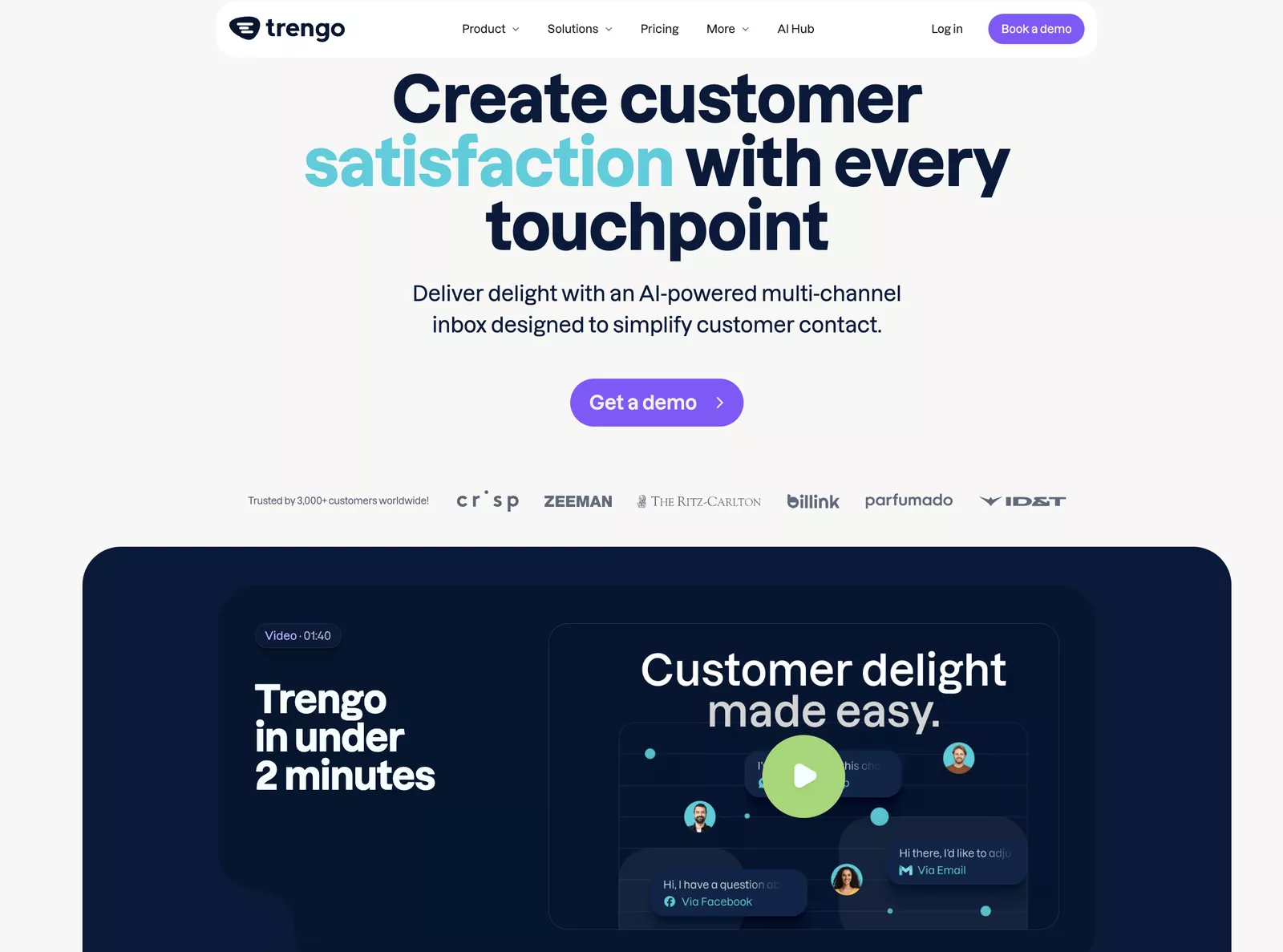 Trengo AI HelpMate homepage