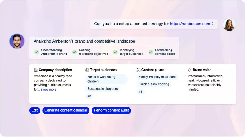 William analysing a brand to plan its content